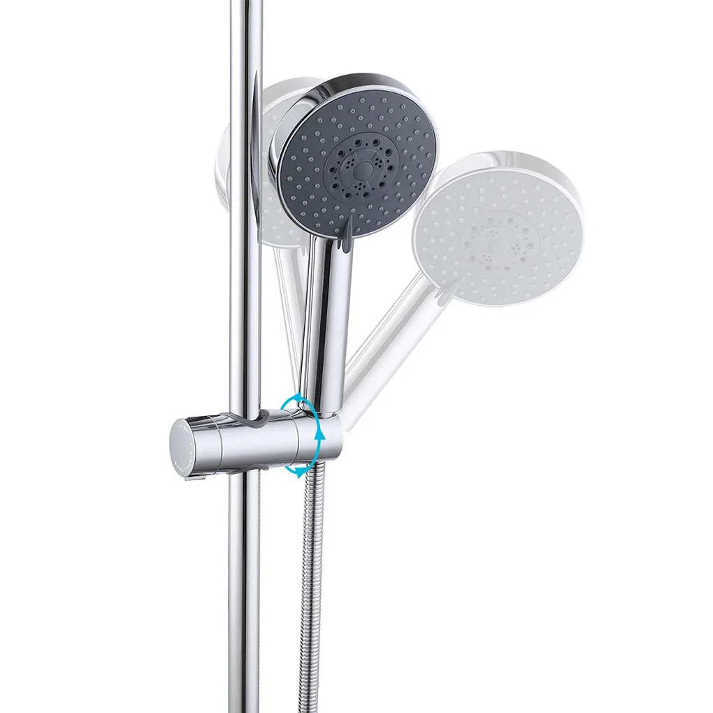 adjustable 18 25mm shower head holder 22mm shower holder clamp showerhead rail slide bracket bathroom accessories 360° rotation free global shipp