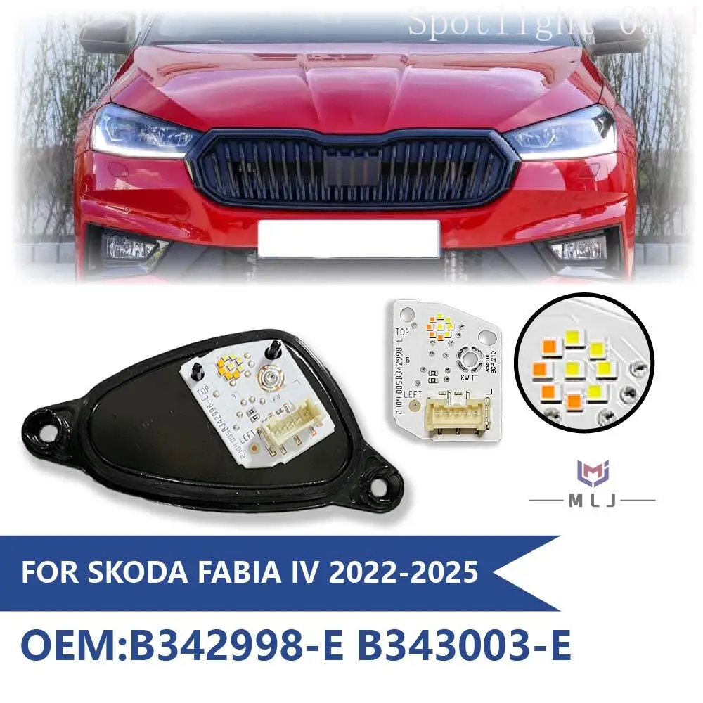 Фото Светодиодные чипы Angel Eye B342998-E B343003-E для дневных ходовых огней (DRL) VW Skoda Fabia IV 2022-2025, автомобильные аксессуары №1