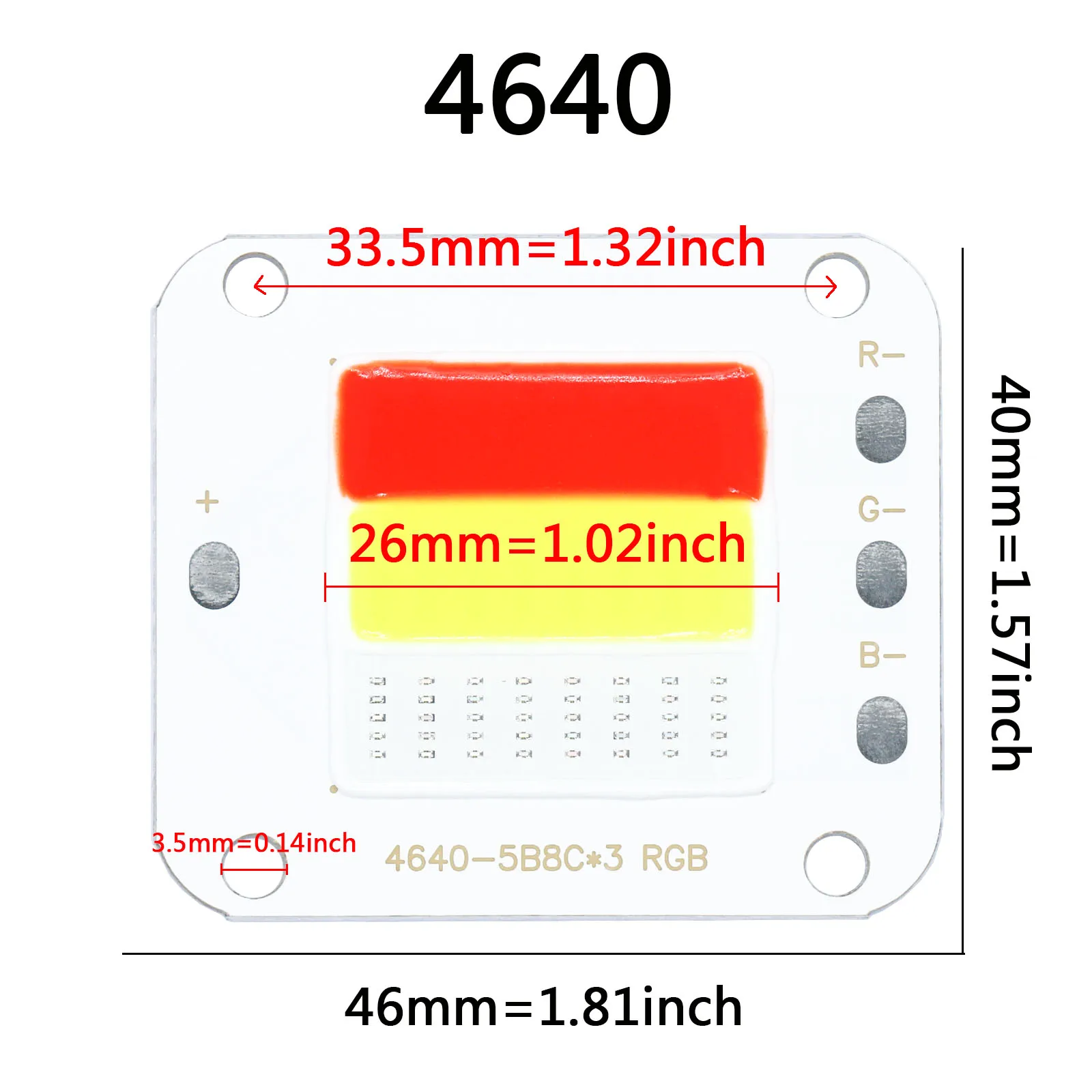 

RGB монолитный блок светодиодных лампочек DT&ZM 50 Вт