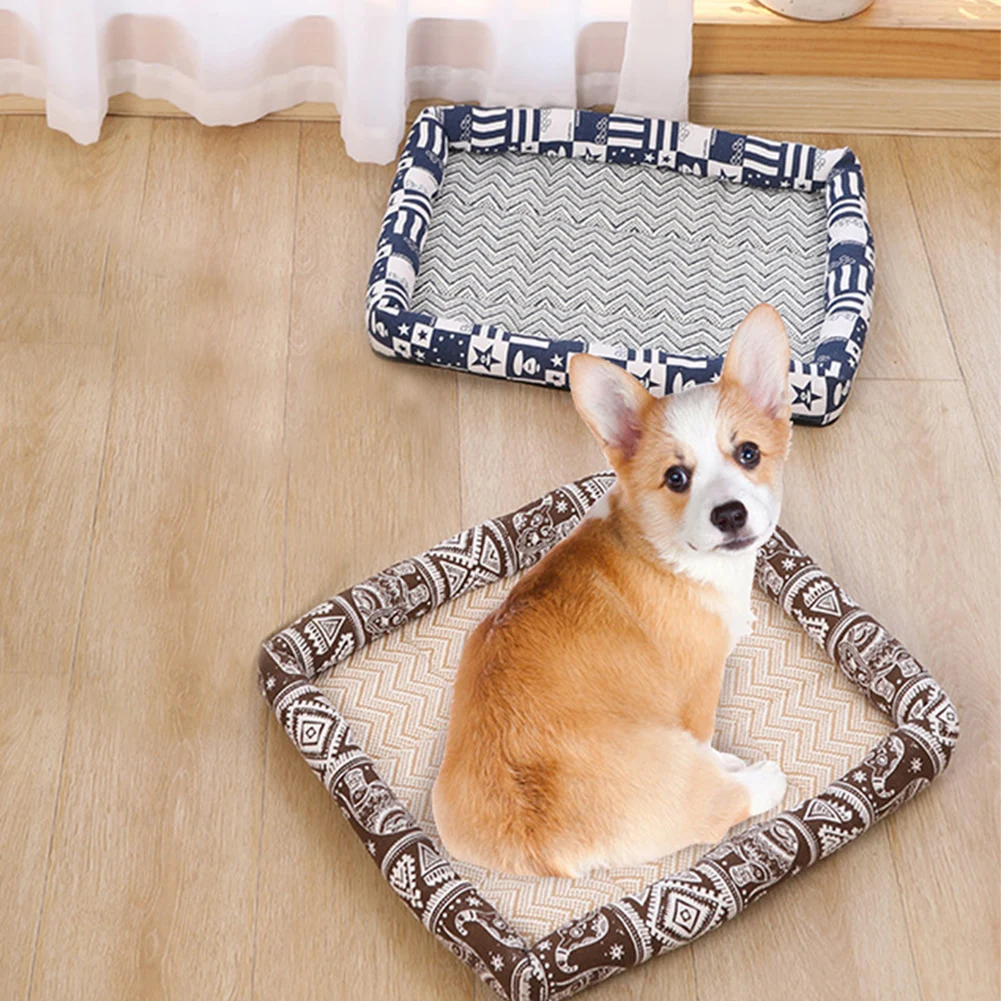 

Dog Cat Spring Summer Sleeping Bed Pet Cooling Mat Soft Multifunctional Washable Durable Chihuahua Fawn Kitten Cooling Pad
