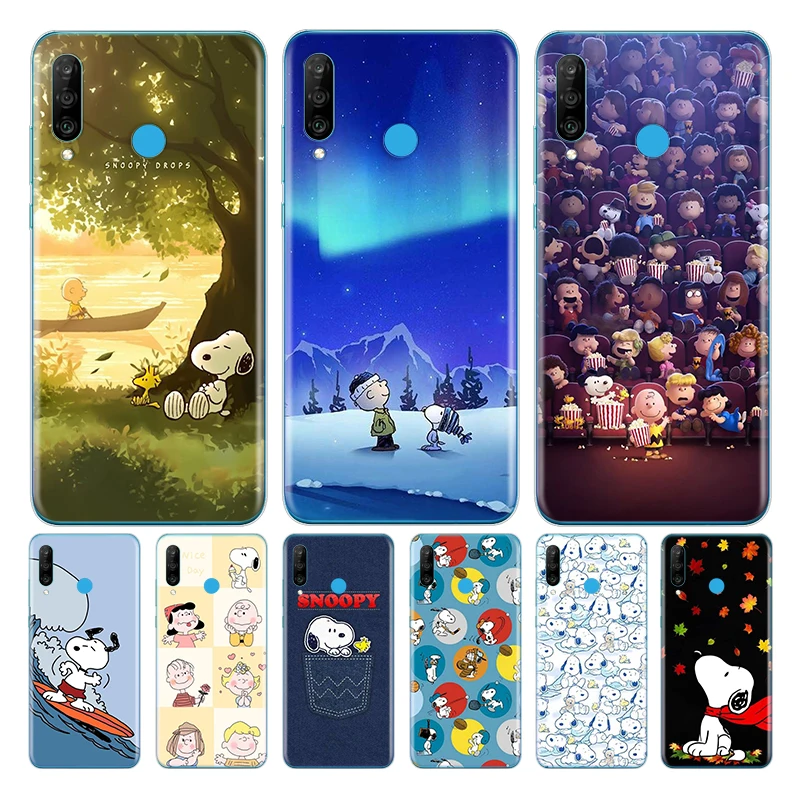 

Snoopy Baby Best Friend Transparent Silicone Cover For Huawei P50 P40 P30 P20 Pro P10 P9 P8 Lite E Plus 2019 Phone Case Coque