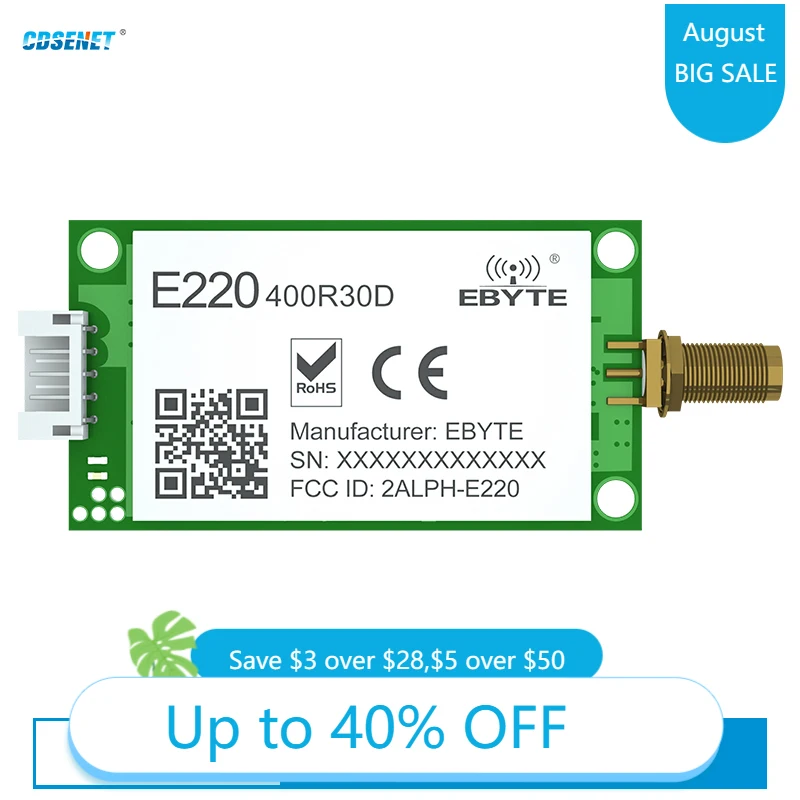 Модуль LLCC68 LoRa RS485 433 МГц 470 МГц CDSENET E220-400R30D 30 дБм 10 км беспроводной приемник приемника дальнего радиуса действия радиочастотный модуль