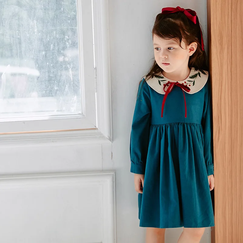 

Kids Girl Dresses Children Embroidery Dress 2022 Toddler Princess Party Dress For Girl Infant Vintage Frock Baby Girl Clothes