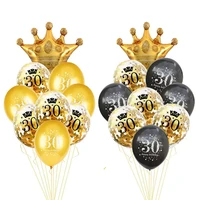 30 40 50 60 years birthday balloon 30th birthday party decorations baloon number 50th adult gold black birthday party supplies