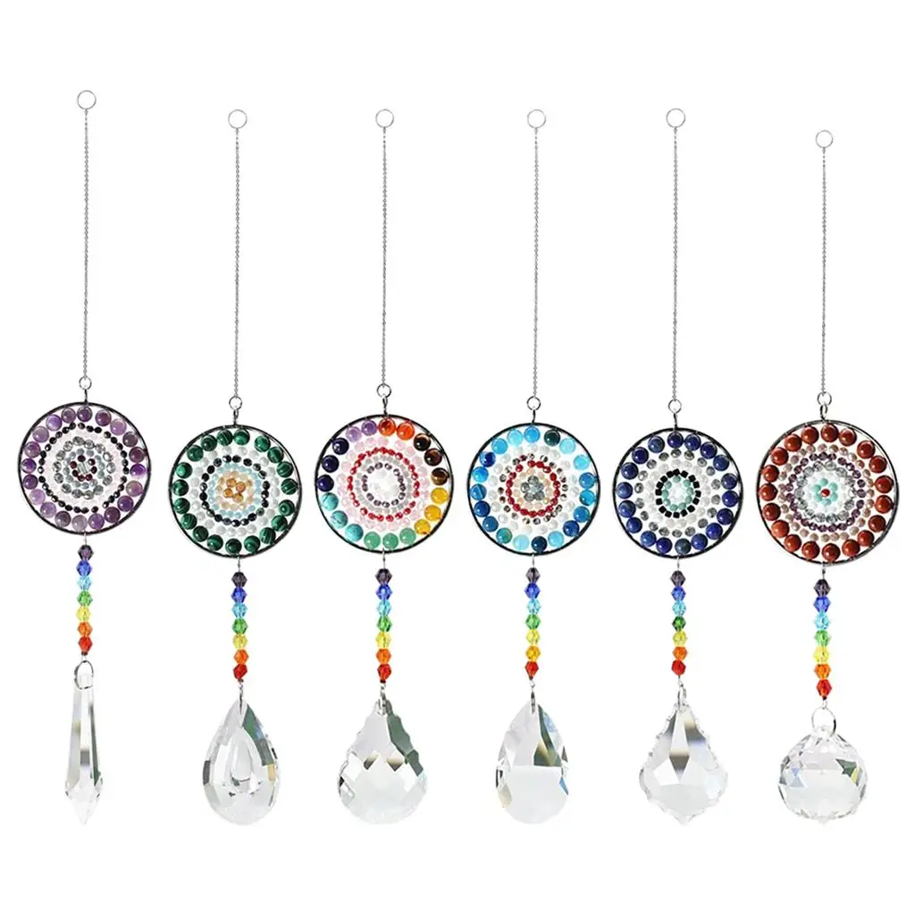 

Mandala Crystal Rainbow Maker Wind Chime Outdoor Hanging Ornament Prism for Home Windo Wall Garden Yard Lawn Decor