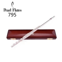 pearl quantz 665 795 flute high quality silver plated 17 keys flute open hole e mech flute musical instrument