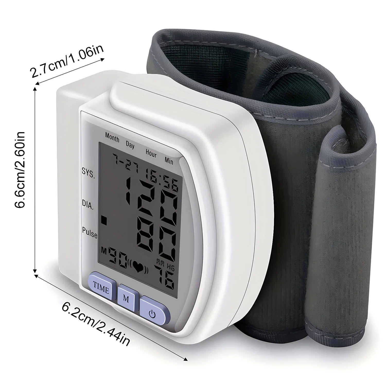 Цифровой ЖК-наручный автоматический монитор артериального давления