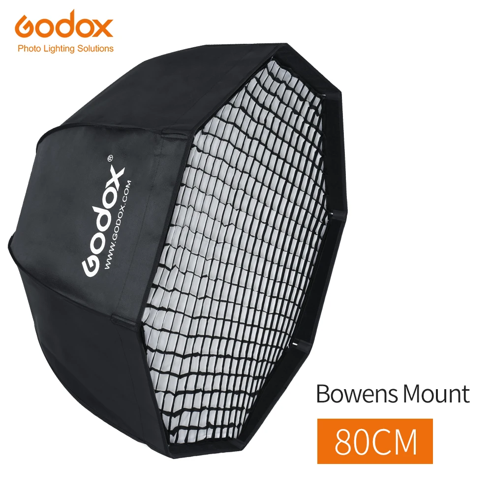 

Godox 80cm 31.5in Portable Honeycomb Grid Octagonal Umbrella Reflector Softbox with Bowens Mount for Flash Speedlite