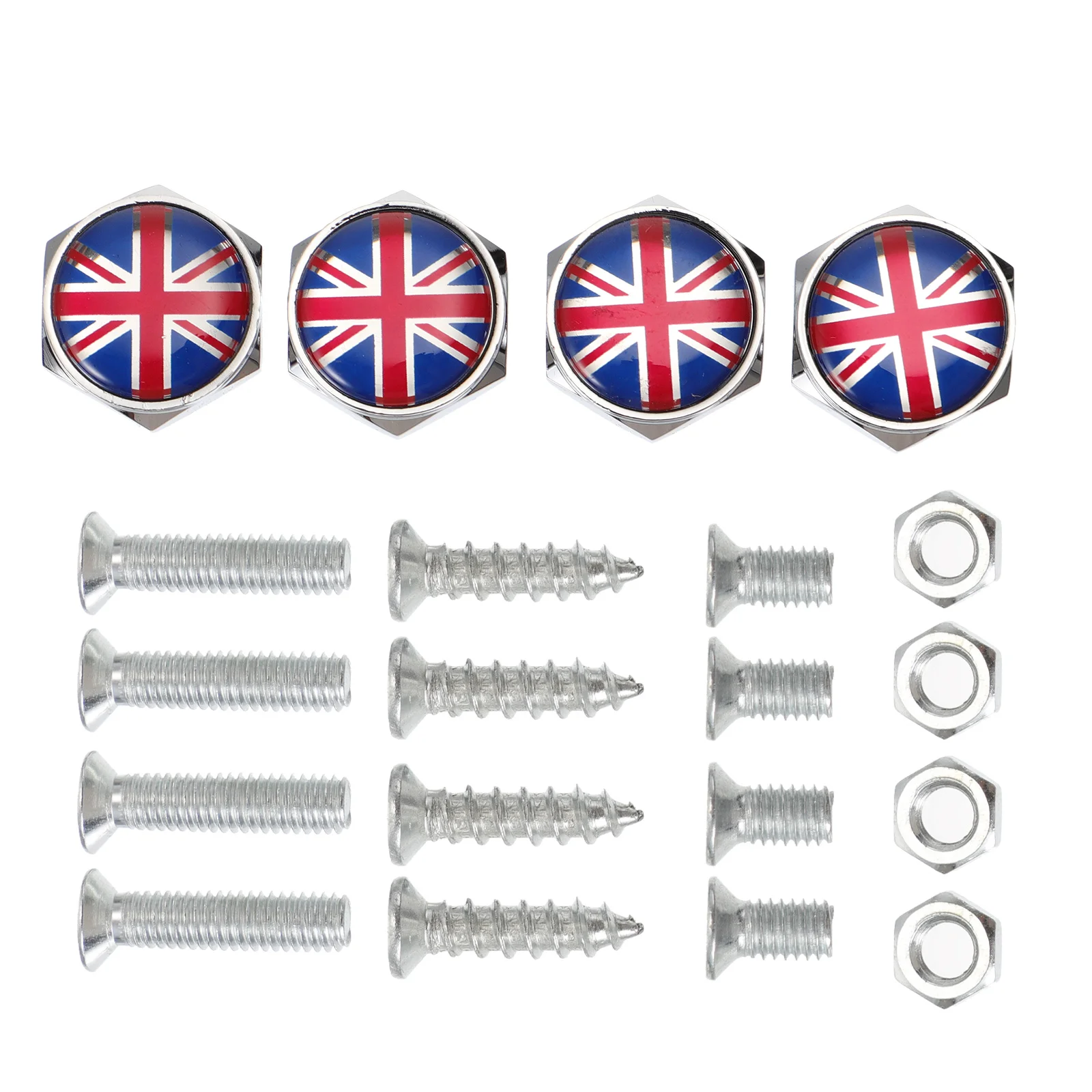

4pcs Car License Plate Accessories Motorcycle License Plate Covers Screw Bolts