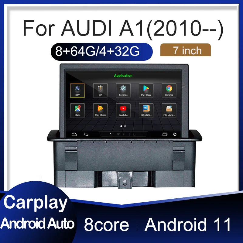 

Автомобильная Мультимедийная система Wit-up 8 Core Android для Audi A1 2010-2015 WIFI SIM 8 + 64 Гб ОЗУ BT IPS сенсорный экран GPS навигатор Carplay