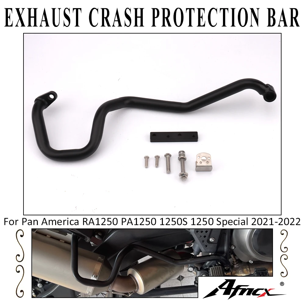 

Fit For Pan America 1250 S RA1250 PA1250 2021 2022 2023 Motorcycle Exhaust Crash Protection Bar Stainless Steel Bumper Protector