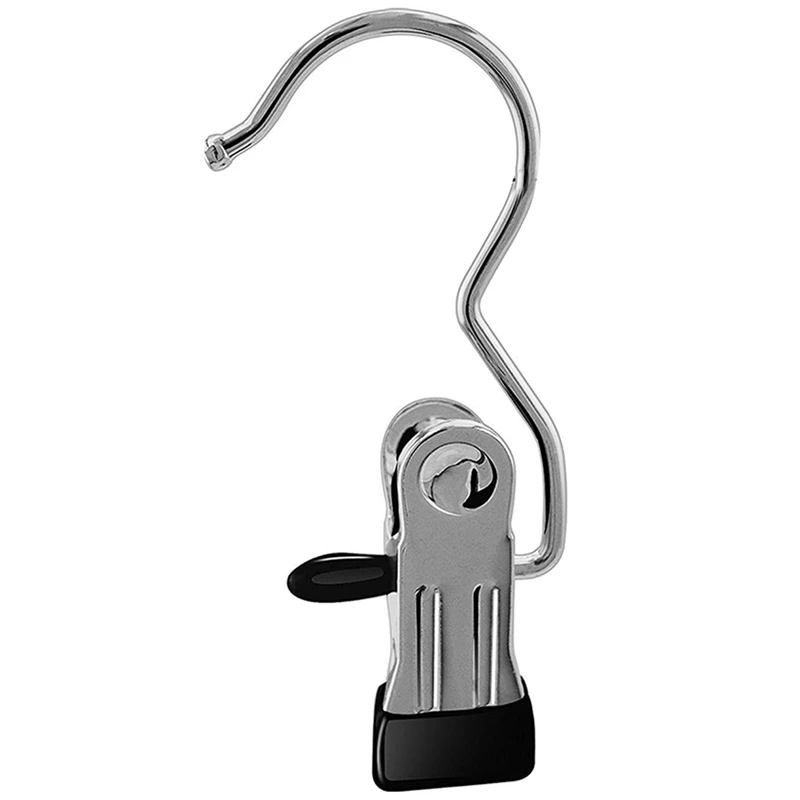 

Clothes Pins Laundry Hanging Hooks With Clips Boot Hanger Heavy Duty Clothes Pins, Portable Metal Drying Clip 20 PCS
