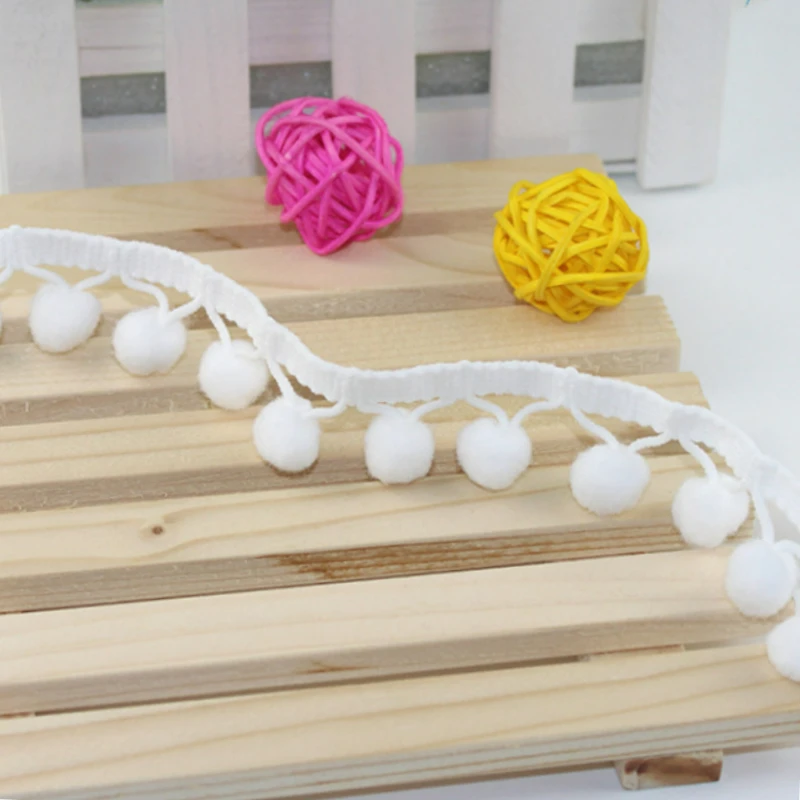 

5/10/12 ярдов, нейлоновая ткань, помпон, трикотажное кружево, отделка, лента с бахромой 1,2 см, кружевные аксессуары для одежды с кисточками