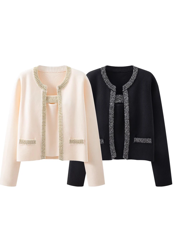 AELESEEN элегантный офисный женский осенне-зимний вязаный свитер из 2 предметов