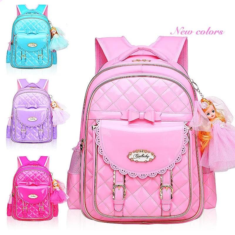 

New Children School Bags Fashion School Backpacks High Quality Nylon PU Children Backpack Child Book Bag Free Shipping LOVE7