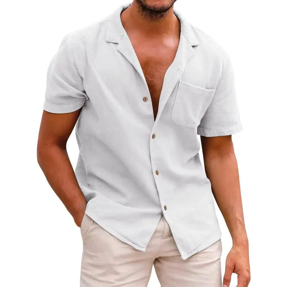 

Colorfast Leisure Single-breasted Summer Top for Work Men Shirt Colorfast Leisure Single-breasted Summer Top for Work