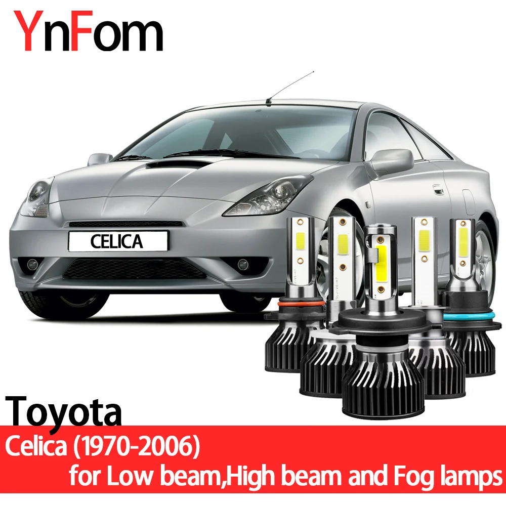 

YNFOM LED headlights kit for Toyota Celica GT4 GTS 1970-2006 low beam,high beam,fog lamp,car accessories,car headlight bulbs
