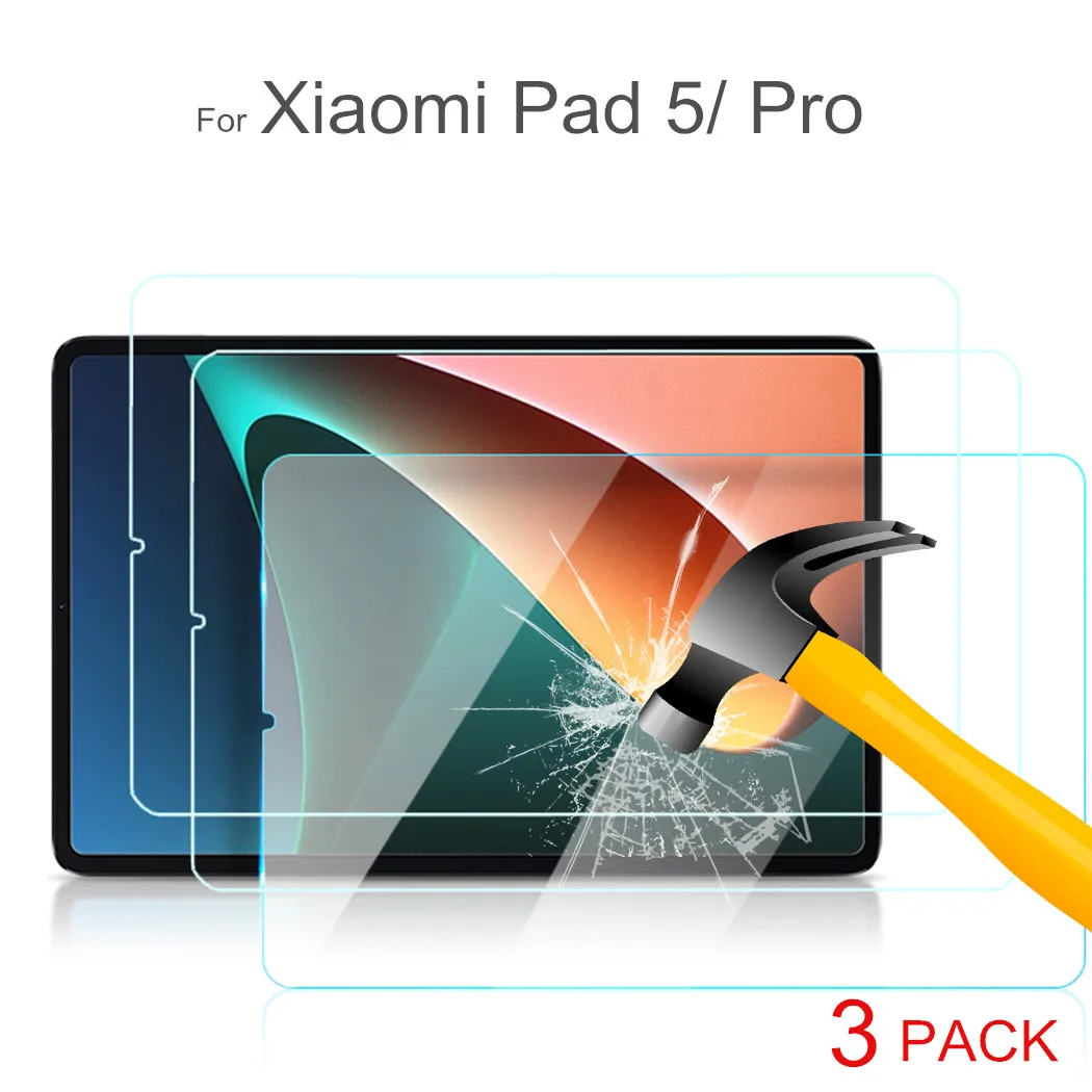 

Защитное стекло 3 шт. для Xiaomi Pad 5 Mi pad 5 Pro, защитная пленка для экрана Xiaomi MiPad 1 2 3 4 5, защитные пленки для экрана