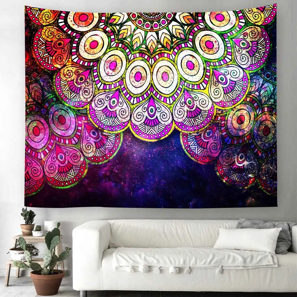 

Bohemian Tapestry Indian Mandala Tapestry Wall Hanging Beach Throw Blanket Camping Tent Travel Mattress