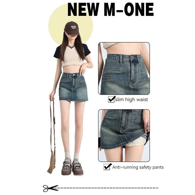 Jeans Women's Spring and Summer 2023 baby blue high street Versatile Always Net Red Age shorts Loose