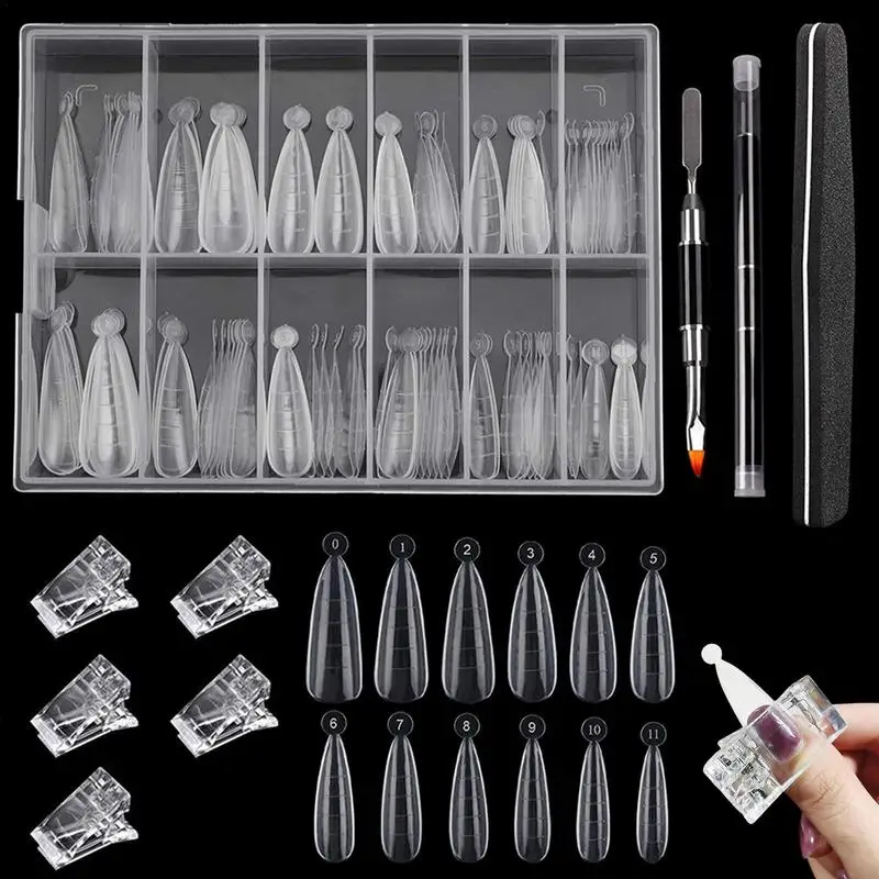 

Набор искусственных ногтей 12 размеров, искусственные ногти с двойной кистью, аксессуары для макияжа, искусственные ногти в подарок на день ...