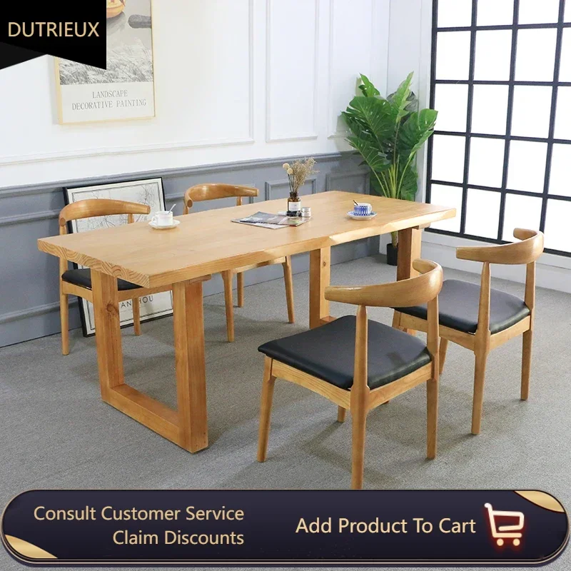 Напольный обеденный стол для вечеринки свадебный деревянный европейский дизайн