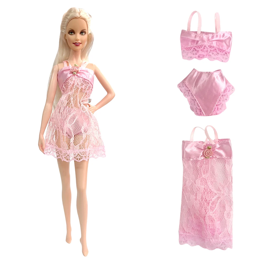 

1 комплект, розовая пижама для куклы Барби