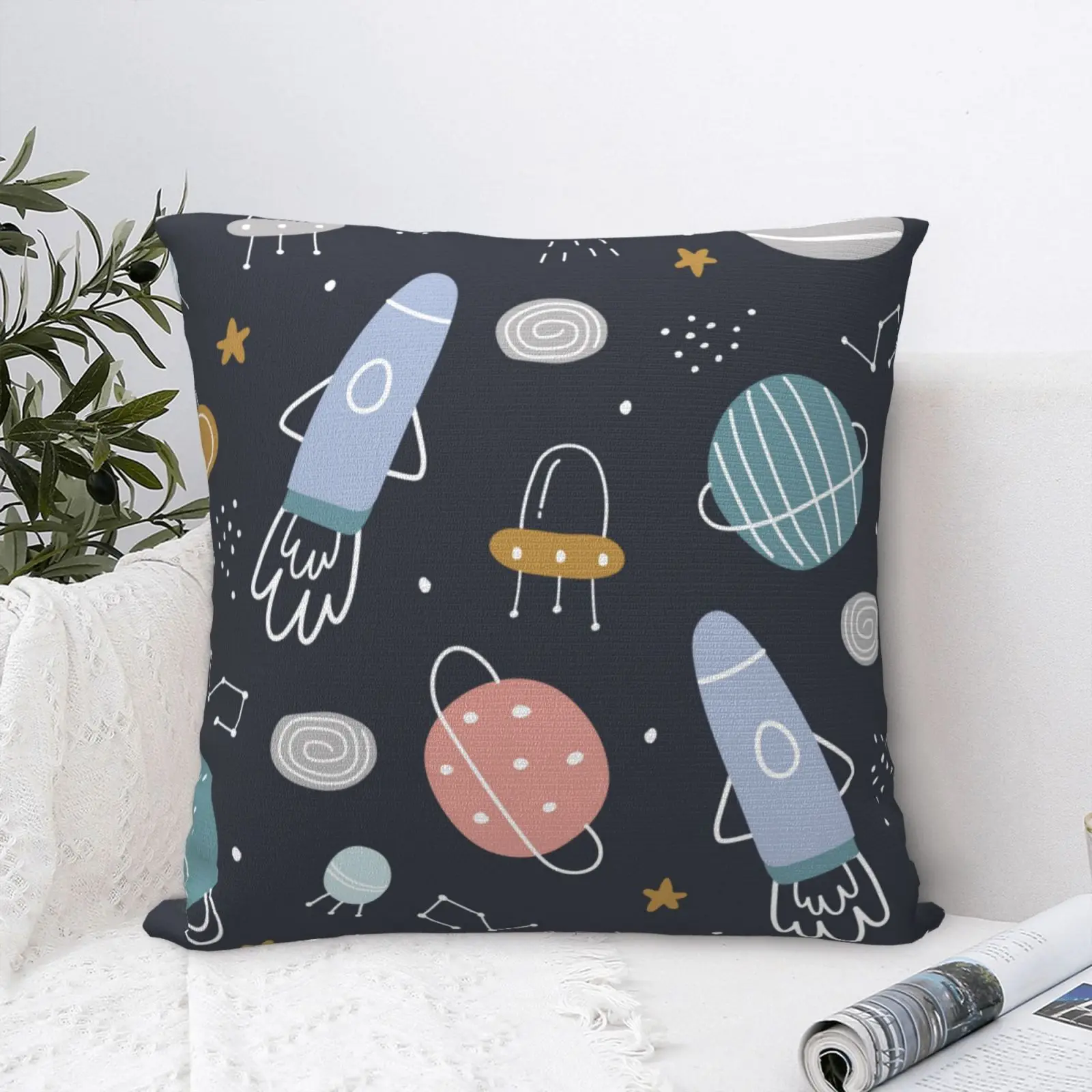 

Spacecraft 4 Pillow Case Soft Accessories For Home Decor Zipper Decorative Living Room Pillow Cover Anime Pillow Case With Zip