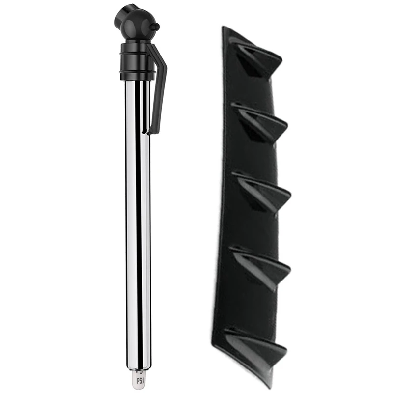

2 Pack Tire Gauges Tire Pressure Gauges (Black) With Hot 58.4X15.2Cm Style Universal Rear Bumper Lip Diffuser