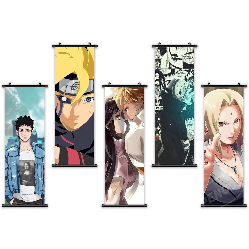 

Canvas Anime Home Decor Uzumaki Naruto Poster Print Naruto Pictures Wall Art Plastic Scroll Hanging Painting Bedside Background