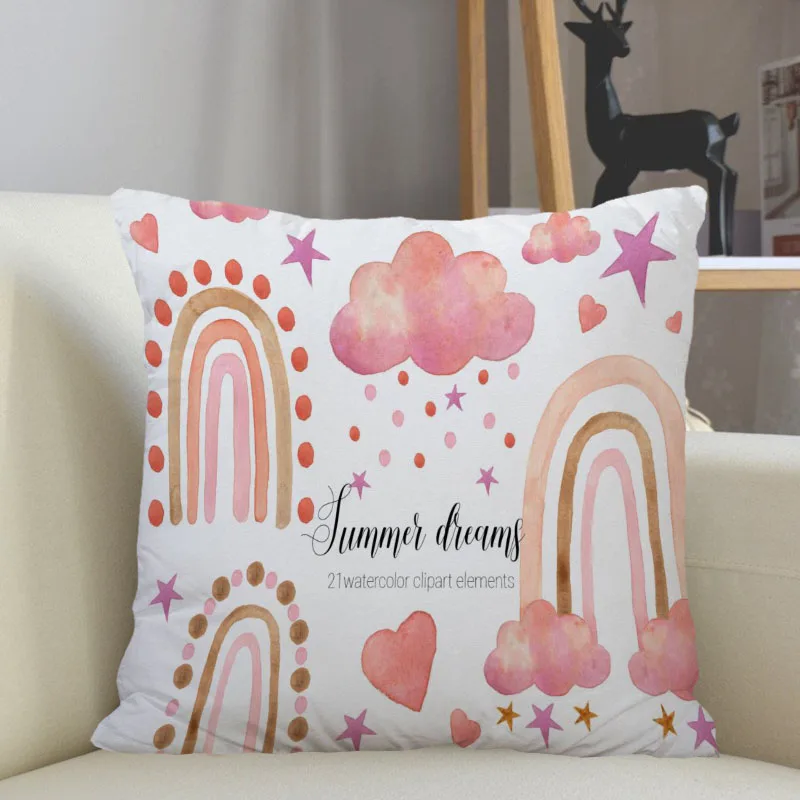 

Musife Boho Rainbow Printing Pillowcase Sofa Decorative Cushion Cover Pillowcase Home Decor Drop Shipping Wholesale 01.11
