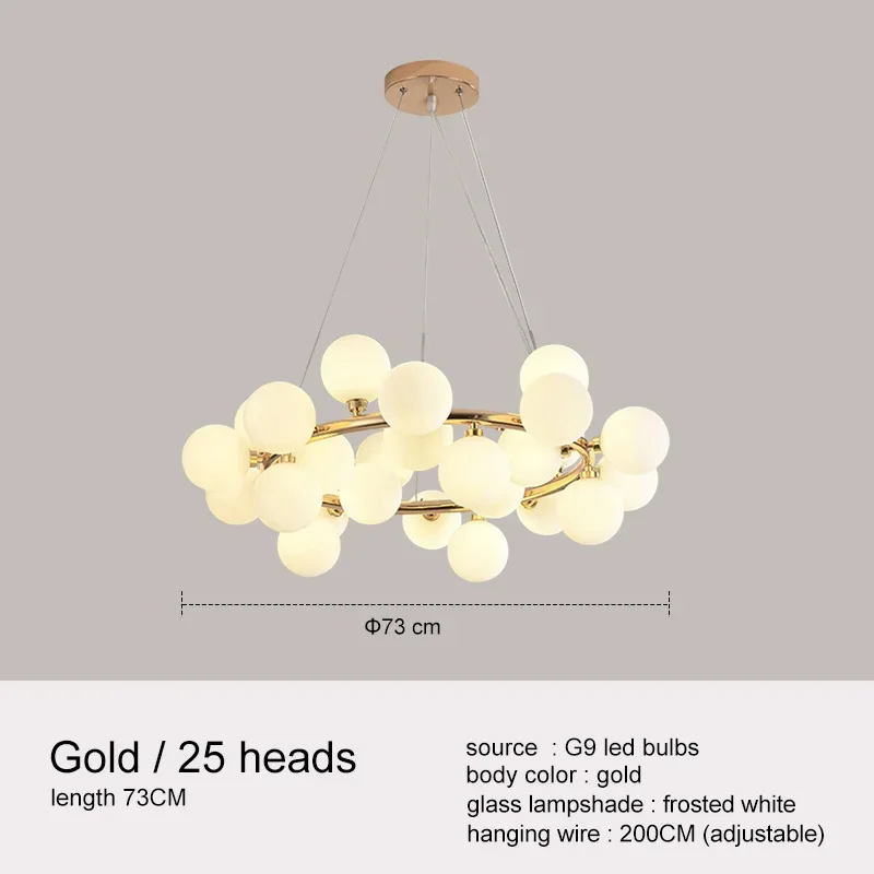 

Люстра IANLOV черная стеклянная G9 LED