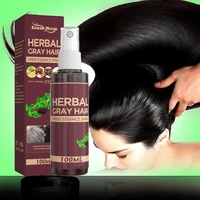 herbal shouwu anti white hair spray hair growth liquid hair dye anti hair loss nourish hair care white grey hair to black hair