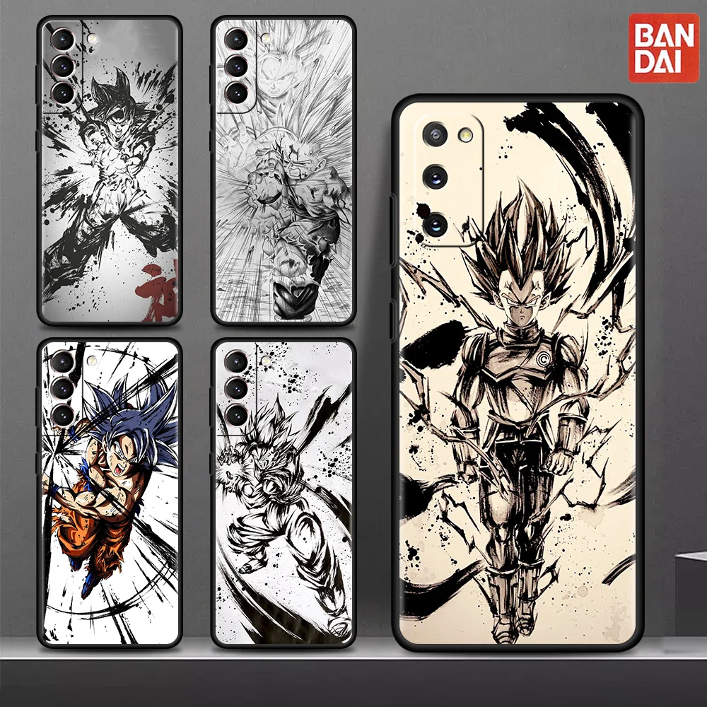 

Dragon Ball Portrait Shockproof Case For Samsung Galaxy S22 Ultra S20 FE S21 Plus S10 Lite S10e S9 S8 S7 Soft Luxury Phone Cover