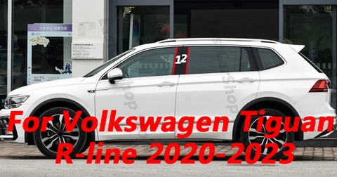 Для Volkswagen VW Tiguan R-line 2020-2023, автомобильная дверь, окно, средняя колонка, отделка, защита B C, полоса столба, аксессуары