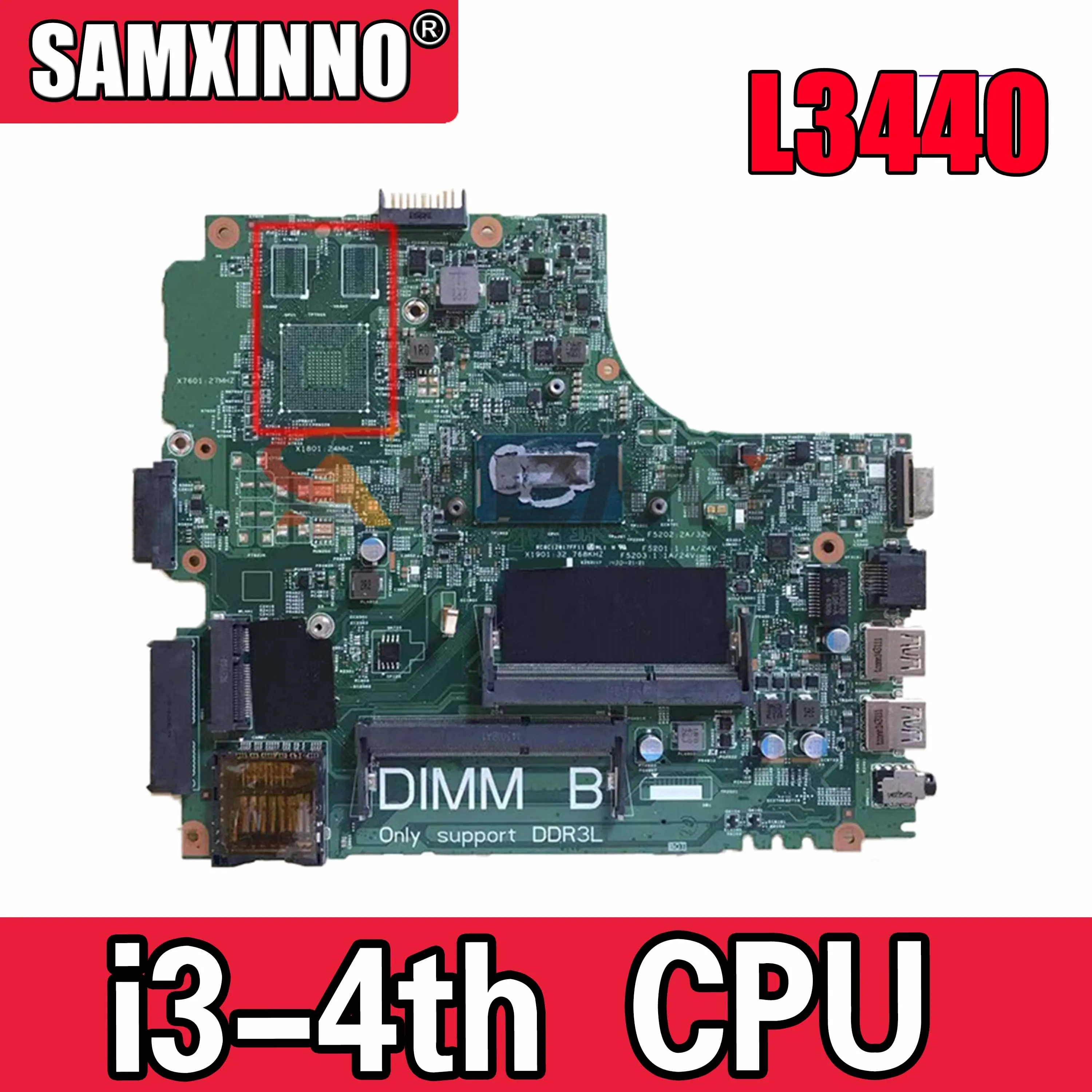 

Оригинальная материнская плата для ноутбука DELL Latitude 3440 L3440 i3-4th, системная плата для центрального процессора CN-0673CV 0673CV 13221-1