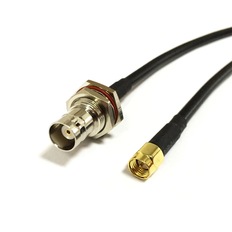 1PC New SMA Male Plug To BNC Female Jack Connector RG316 RG174 RG58 RG142 Coaxial Cable 15CM 6" Adapter Wholesale - купить по