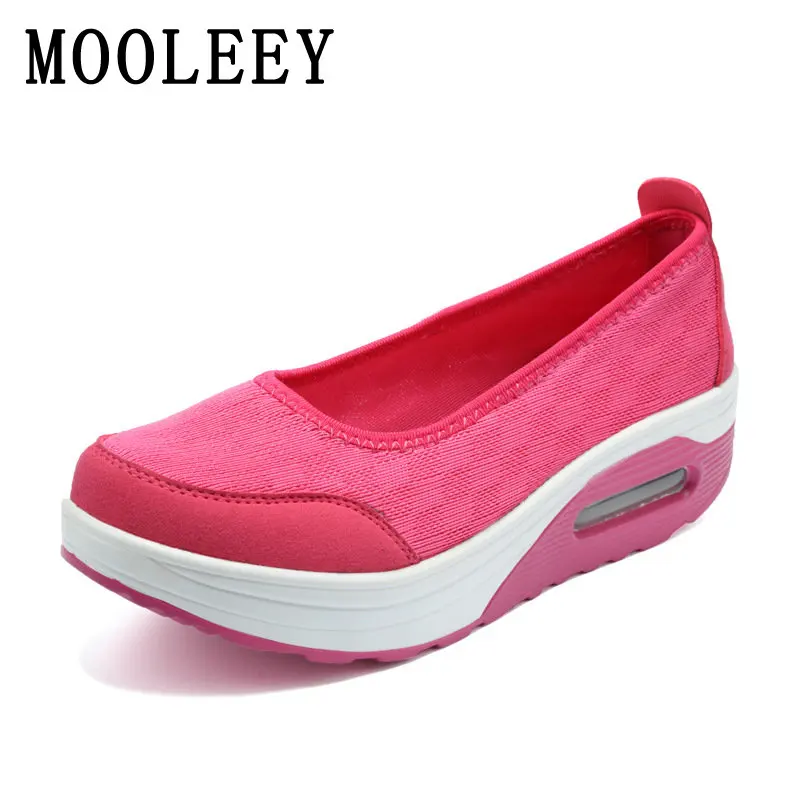 

Fashion Chunky Shoe for Women Check Print Slip on Breathable Air Cushion Casual Shoes Light Wearable Anti-Skid Loafers In Summer