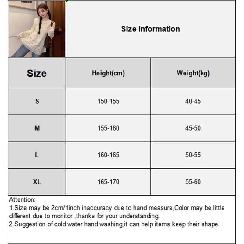 Милая рубашка с кружевным низом для девочек женская осенняя длинным рукавом