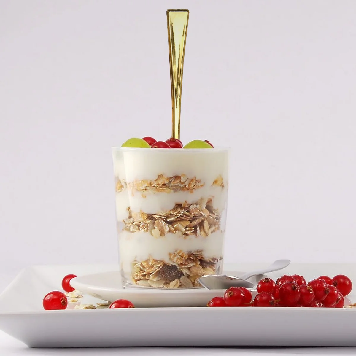 

Spoons Spoon Disposable Mini Gold Ice Cream Dessert Tasting Cake Set Scoop Taster Pudding Desserts Yogurt Appetizer Party