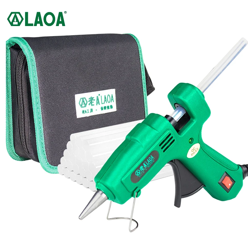 

LAOA 25W Hot Melt Glue Gun with 7MM Glue Sticks Mini Industrial Guns Thermo Electric Heat Gun Temperature Crafts Repair Tool DIY