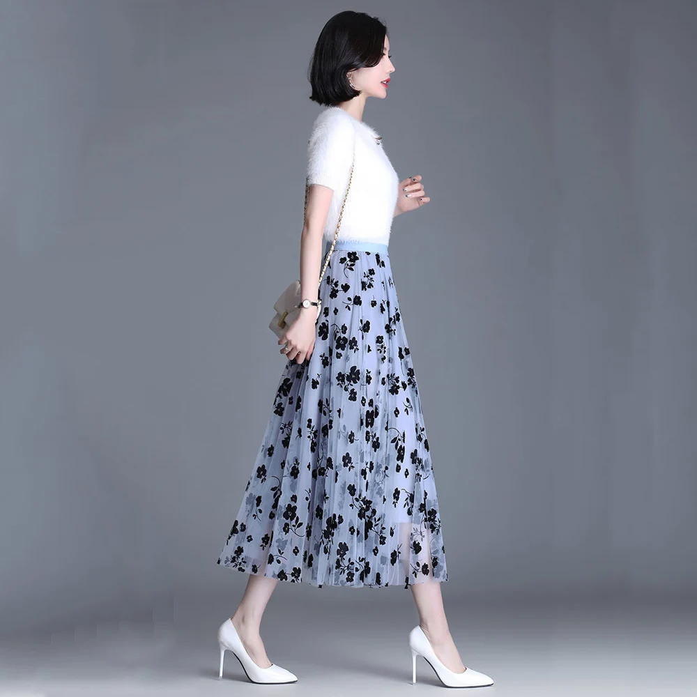 Женская длинная Плиссированная юбка миди повседневная универсальная эластичная