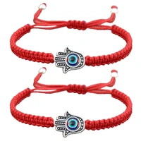 2pcs evil eye braided bracelet evil eye charm adjustable bracelet amulet bracelets