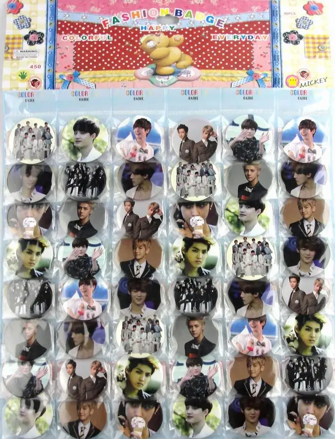 

48 шт./комплект, детский значок с рисунком, 45 мм, 4,5 см