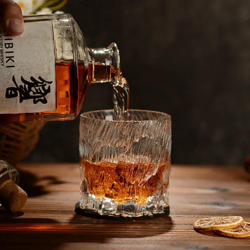 Glacier Старомодное Стекло для виски матовая поверхность льда бокалы винной скалы