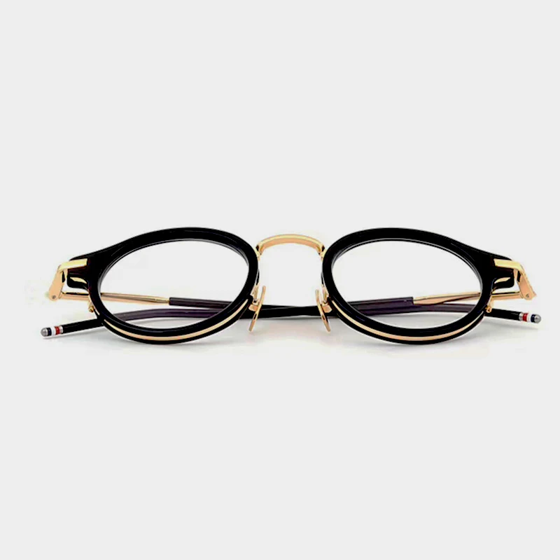 

Classical Vintage Eyeglasses Frame TB-807 Ultra Light Pure Titanium IP Plating Retro Round Myopia Optical Glasses High Quality