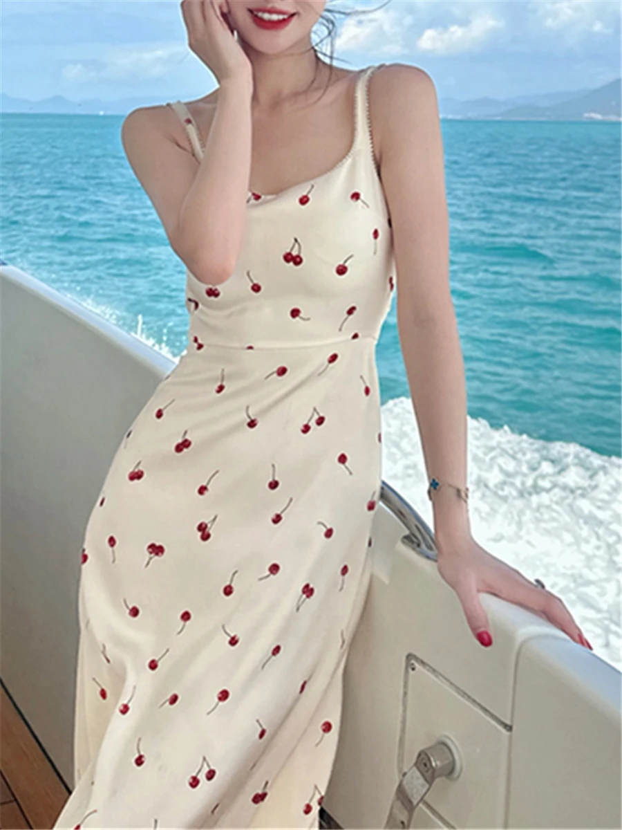 

Платье-футляр женское средней длины с принтом, Элегантная Модная винтажная приталенная пляжная одежда без рукавов, лето 2023