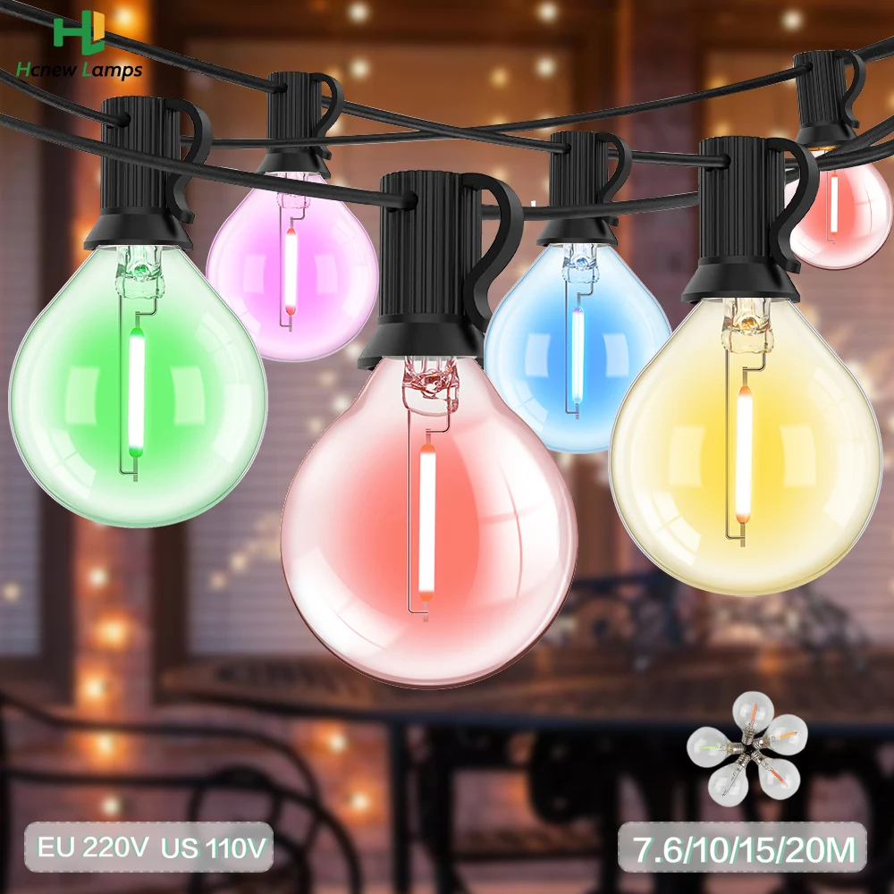 Разноцветные светодиодные гирлянды RGB G40