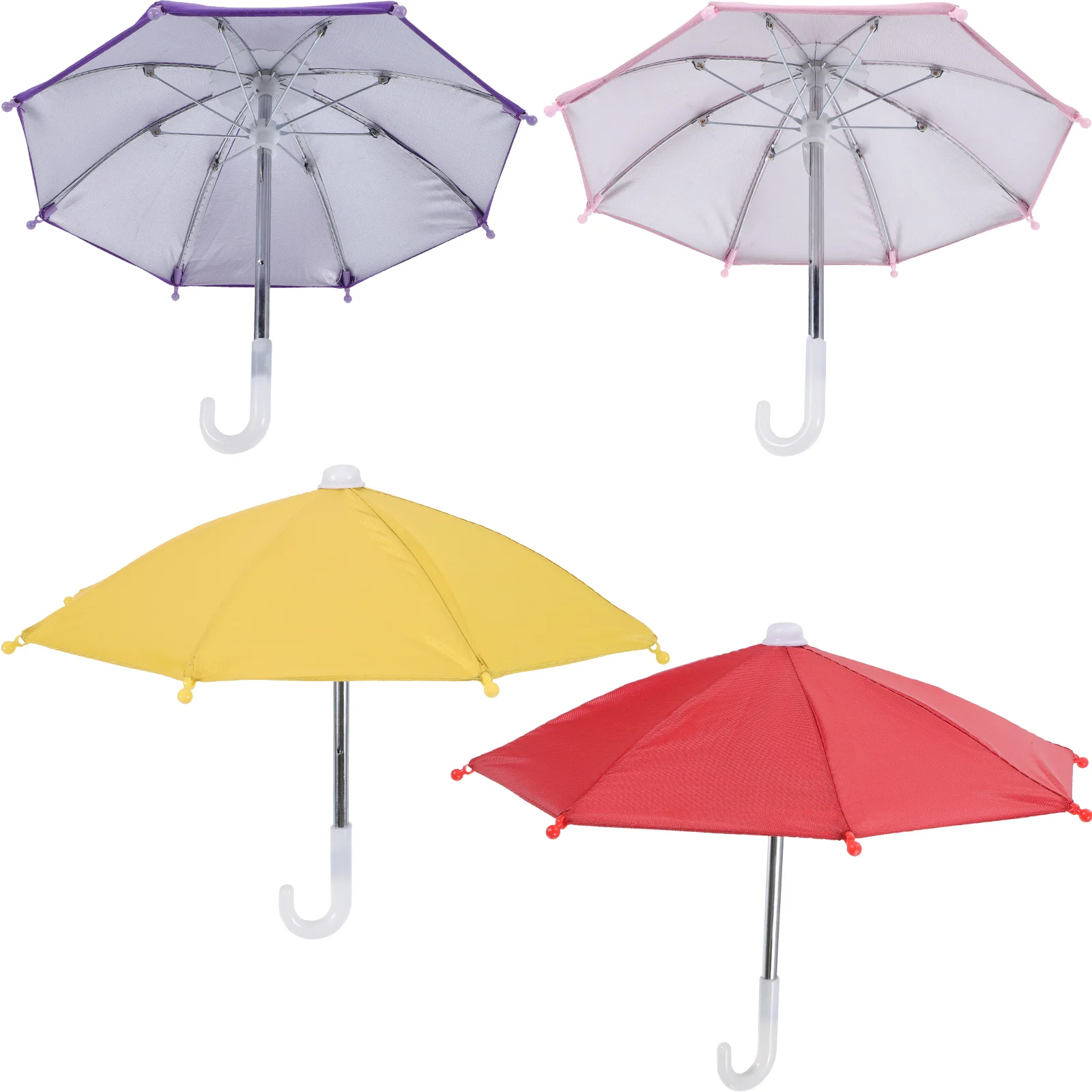 

4 Pcs Cycling Phone Umbrella Outdoor Umbrellas Mobile Bicycle Decorations Protector Decorate Use
