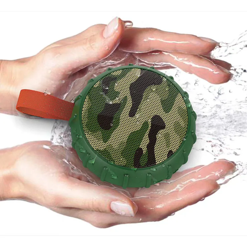 

Outdoor IPX6 Grade Waterproof Round Bluetooth Speakers New Wireless Card Mini Portable Circular Stereo Bluetooth Speaker